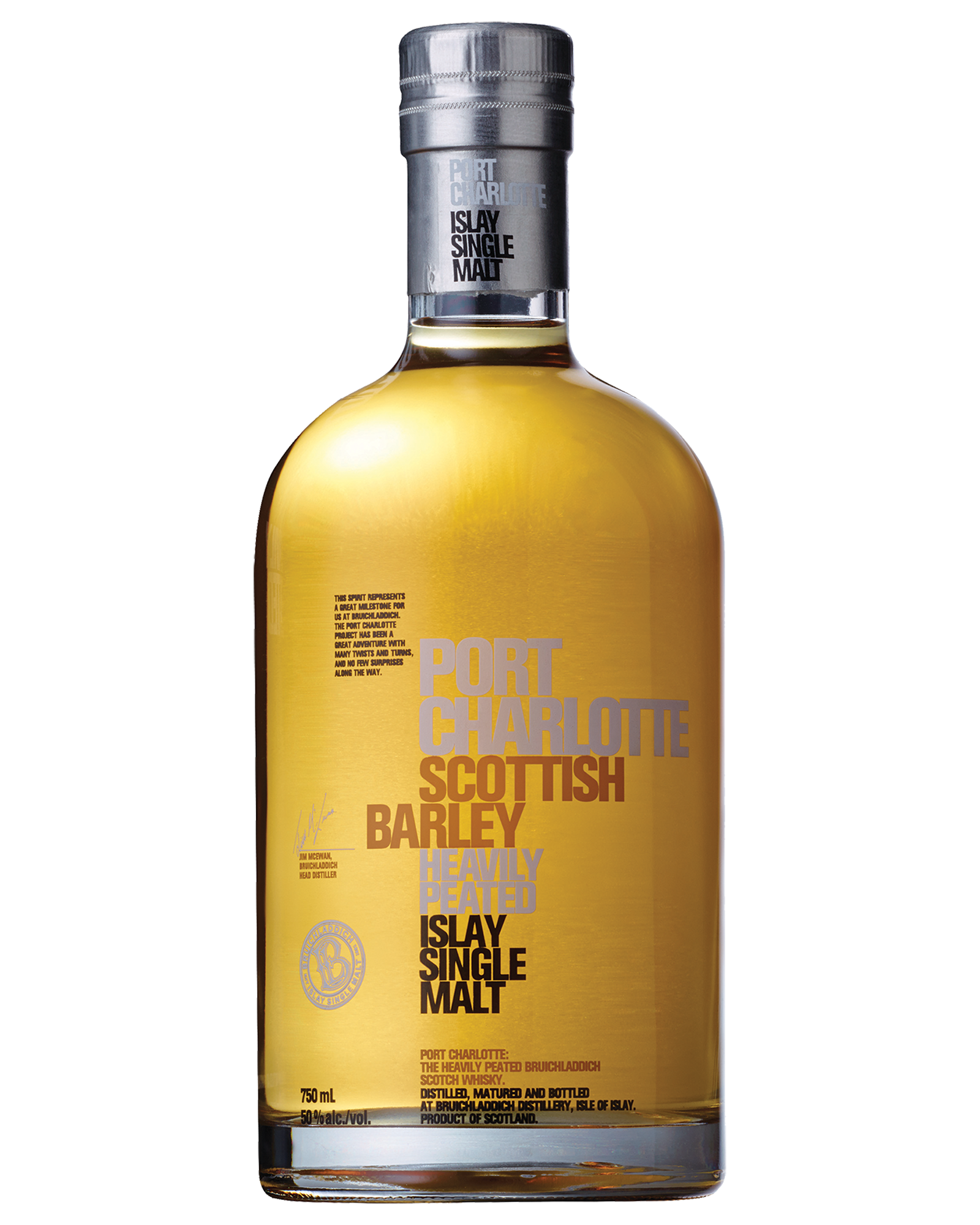 Bruichladdich Port Charlotte Heavily Peated Islay Single Malt Scotch Whisky  10 year old 750ml - Vicker's Liquors